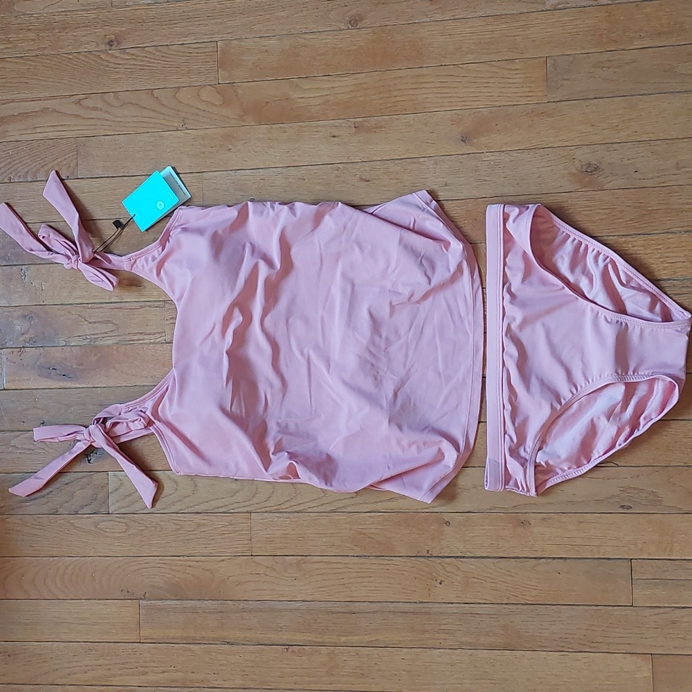 Shoulder tie Nursing and Maternity Tankini - Kindred Bravely